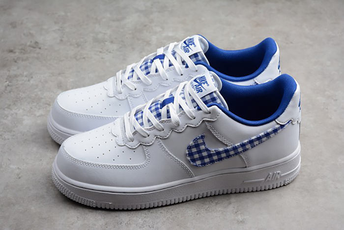 Nike Air Force 1 QS "Gingham Pack" White/Indigo Force AV6232-100