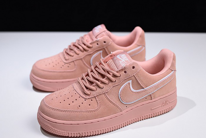 Nike  Air Force 1 07 Suede Women Lifestyle Shoe Pink AA1117-601