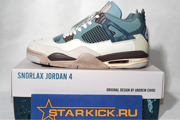 JORDAN 4 SNORLAX CUSTOM