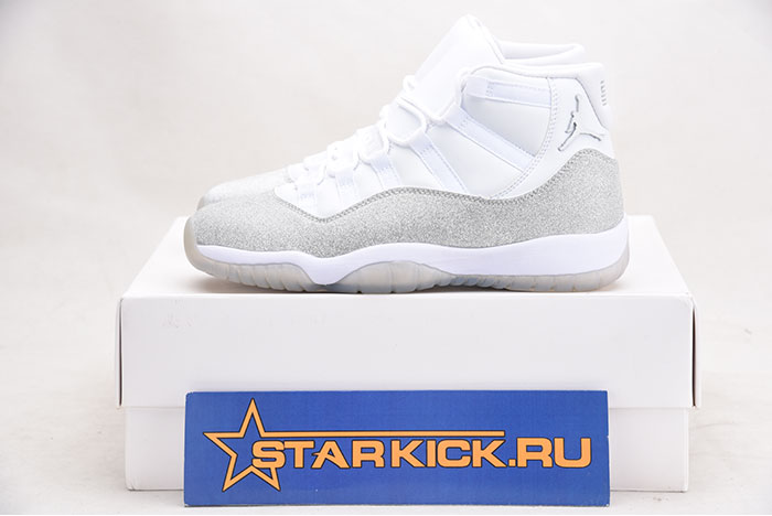 JORDAN 11 RETRO WHITE METALLIC SILVER - AR0715-100
