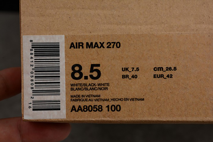 Off-White x Nike Air Max 270 Triple White AA8058-100