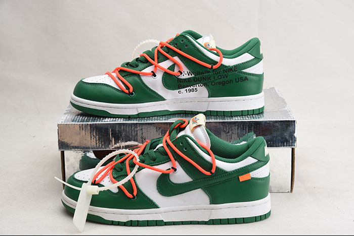 OFF-WHITE NIKE DUNK LOW PINE GREEN CT0856-100
