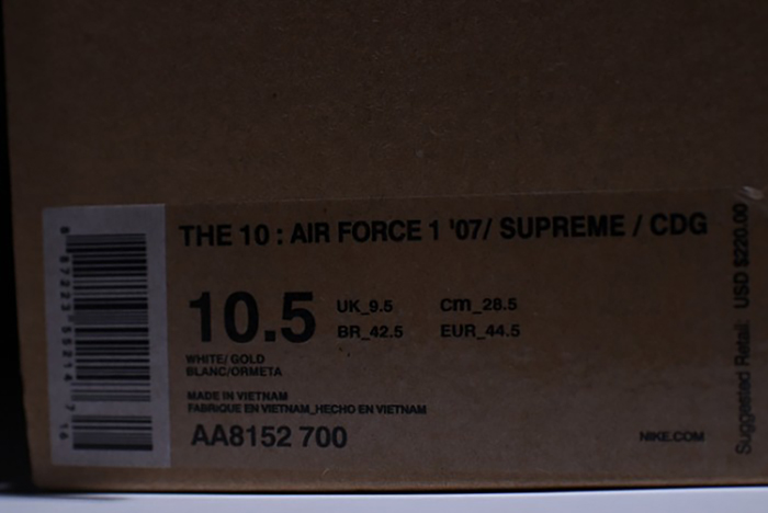 OFF-WHITE X NIKE AIR FORCE 1 LOW WHITE AA8152-700