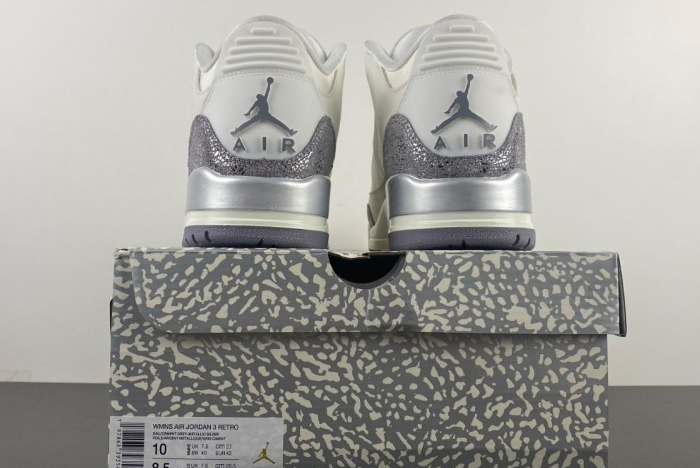 Air Jordan 3 “Sail/Metallic Silver” CK9246-100
