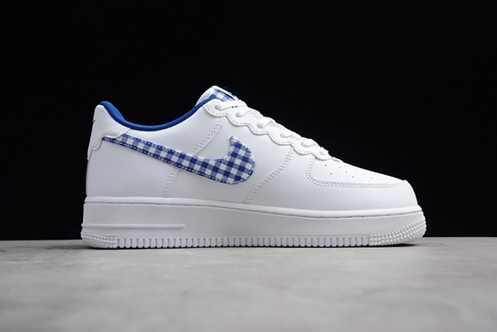 Nike Air Force 1 QS "Gingham Pack" White/Indigo Force AV6232-100
