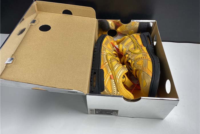 OFF-WHITE x Nike Air Rubber Dunk “University Gold” Black and Yellow CU6015-100