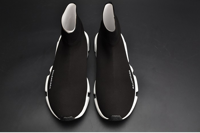 Balenciaga Stretch Mesh High Top Sneaker Black White 454485 W05G0