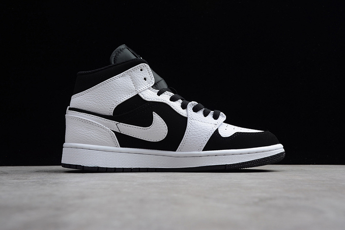 Jordan 1 Mid White Black - 554724-113
