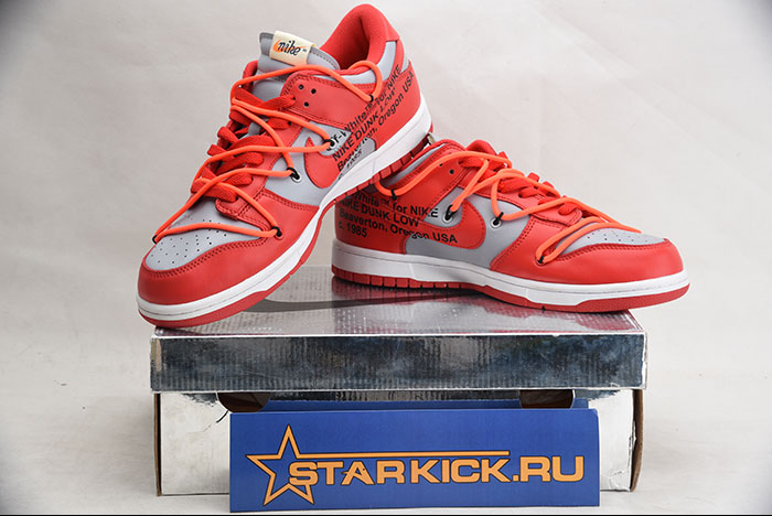 NIKE DUNK LOW OFF-WHITE UNIVERSITY RED - CT0856-600