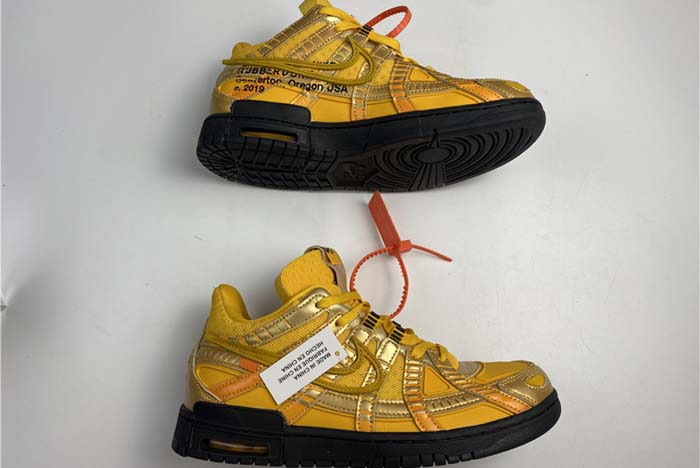 OFF-WHITE x Nike Air Rubber Dunk “University Gold” Black and Yellow CU6015-100