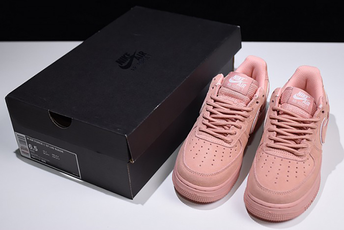 Nike  Air Force 1 07 Suede Women Lifestyle Shoe Pink AA1117-601