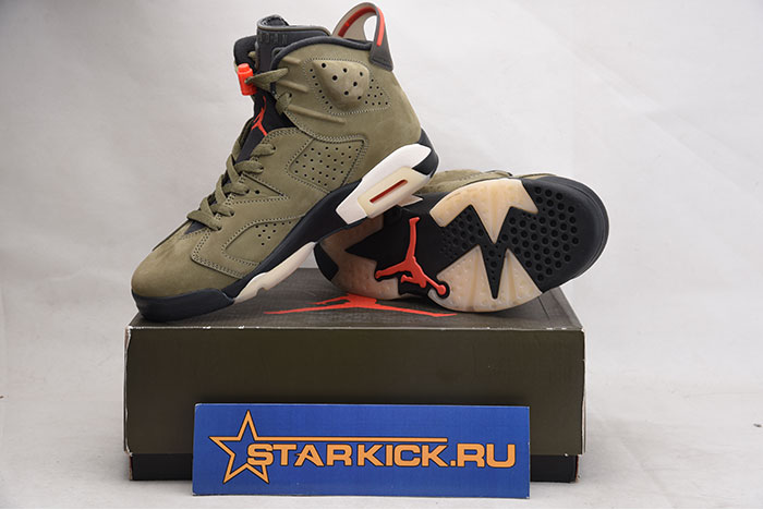 TRAVIS SCOTT AIR JORDAN 6 MEDIUM OLIVE - CN1084-200
