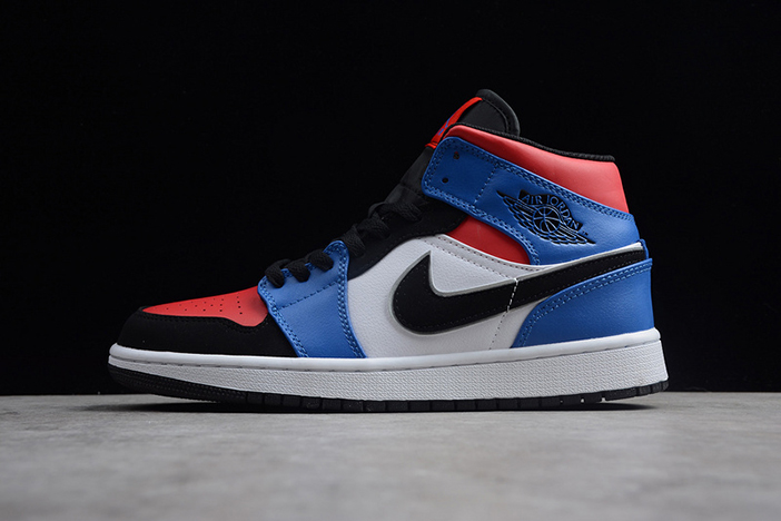 Air Jordan 1 Mid GS ''Top 3'' Red/Blue/White/Black 554725-124