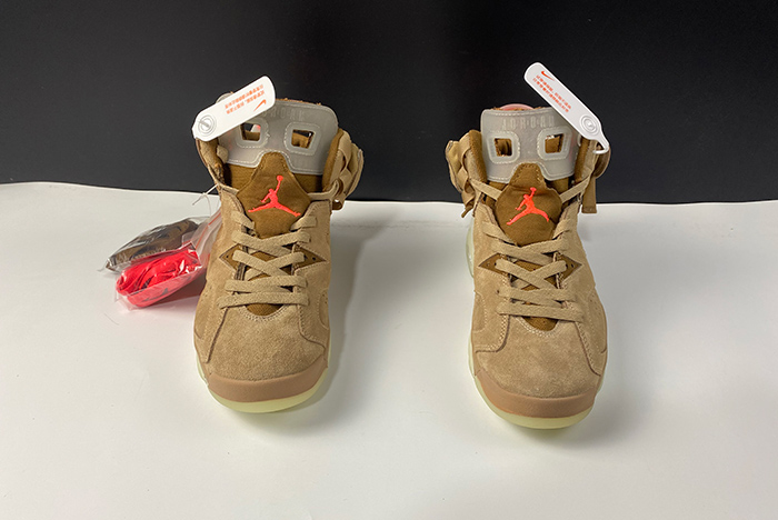 Travis Scott x Air Jordan 6 SP British Khaki / Bright Crimson-Sail  DH0690 200