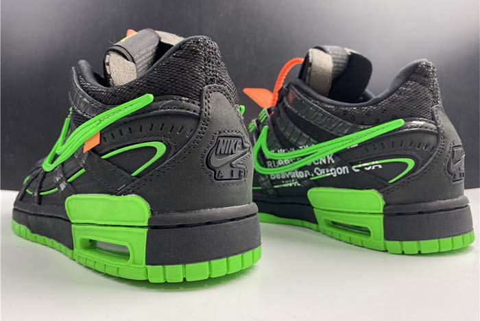 Nike Air Off White Rubber Dunk Black White Green Strike CU6015-001