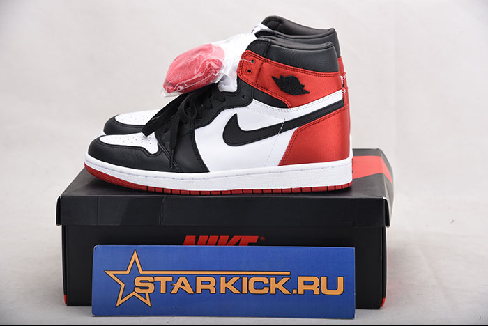 JORDAN 1 RETRO HIGH SATIN BLACK TOE - CD0461-016