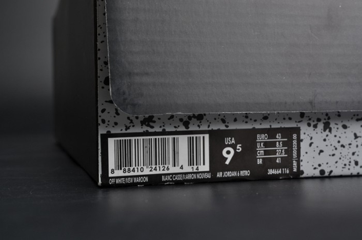 Air Jordan 6 Retro "Maroon" white 384664-116