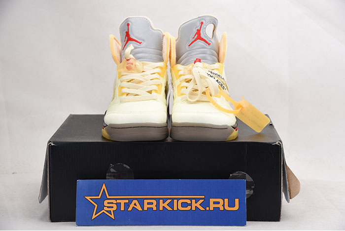 OFF-WHITE x Air Jordan 5 “Sail” DH8565-100