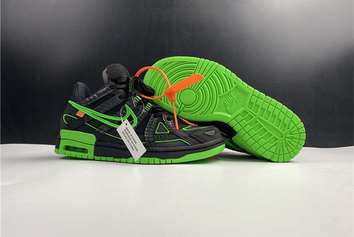 Nike Air Off White Rubber Dunk Black White Green Strike CU6015-001