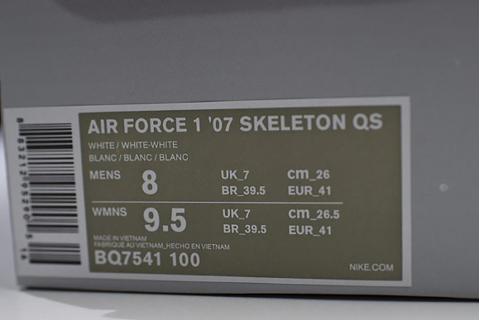 Air Force 1 Low Skeleton Halloween (2018) - BQ7541-100