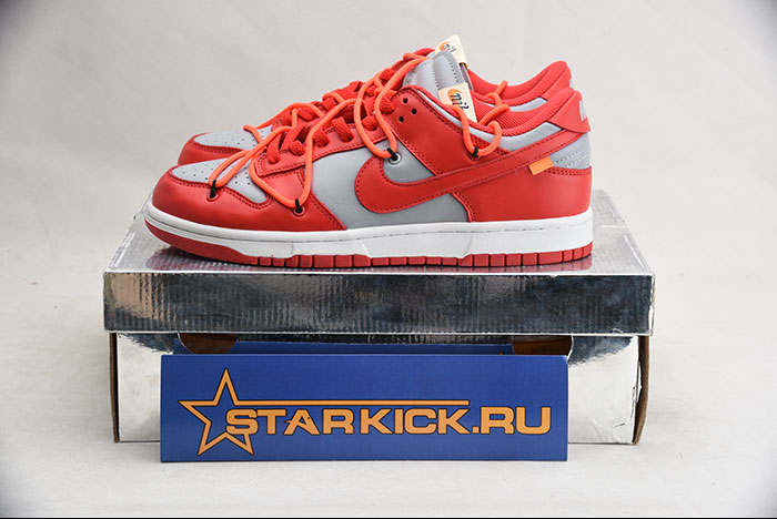NIKE DUNK LOW OFF-WHITE UNIVERSITY RED - CT0856-600