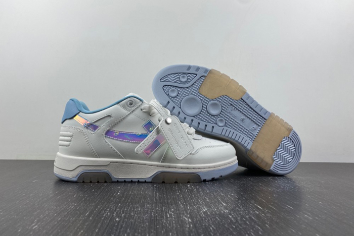 OFF-WHITE Out Of Office White orchid purple discoloration