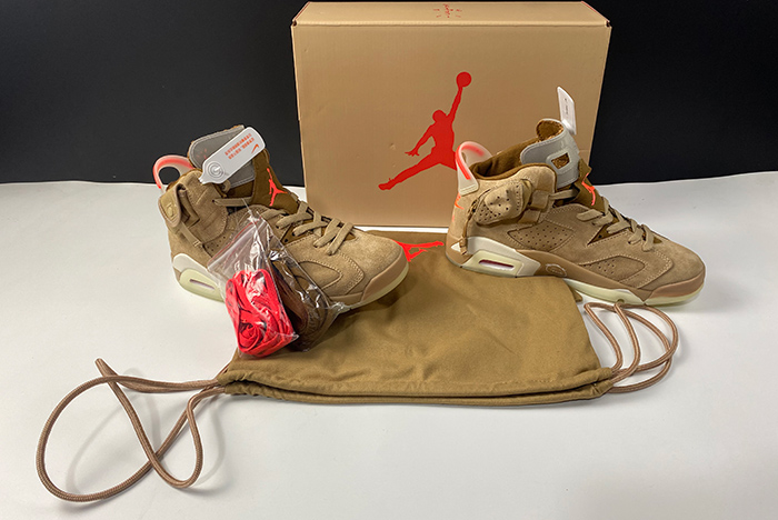 Travis Scott x Air Jordan 6 SP British Khaki / Bright Crimson-Sail  DH0690 200