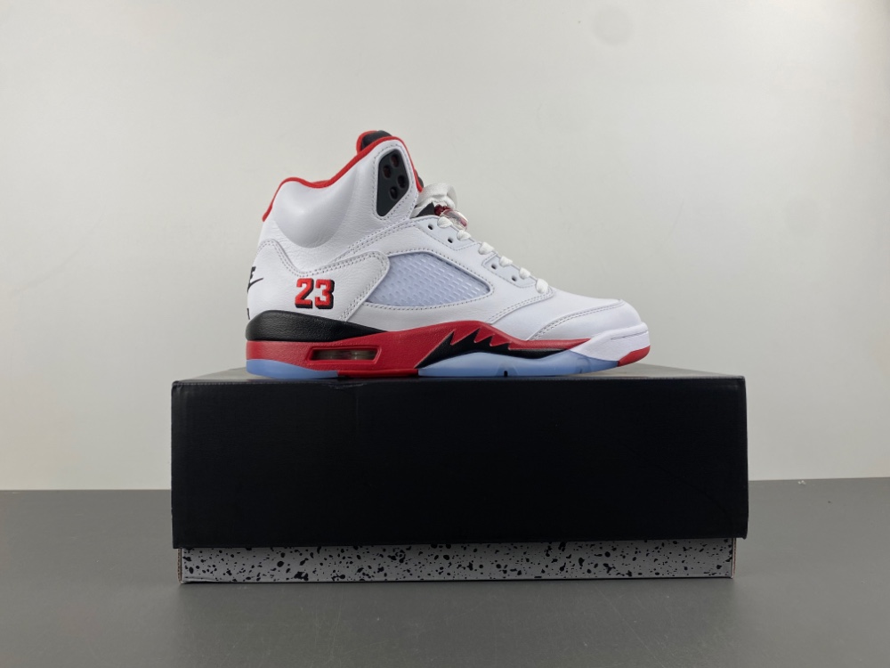 Air Jordan 5 “Fire Red Black Tongue” HQ7978-101