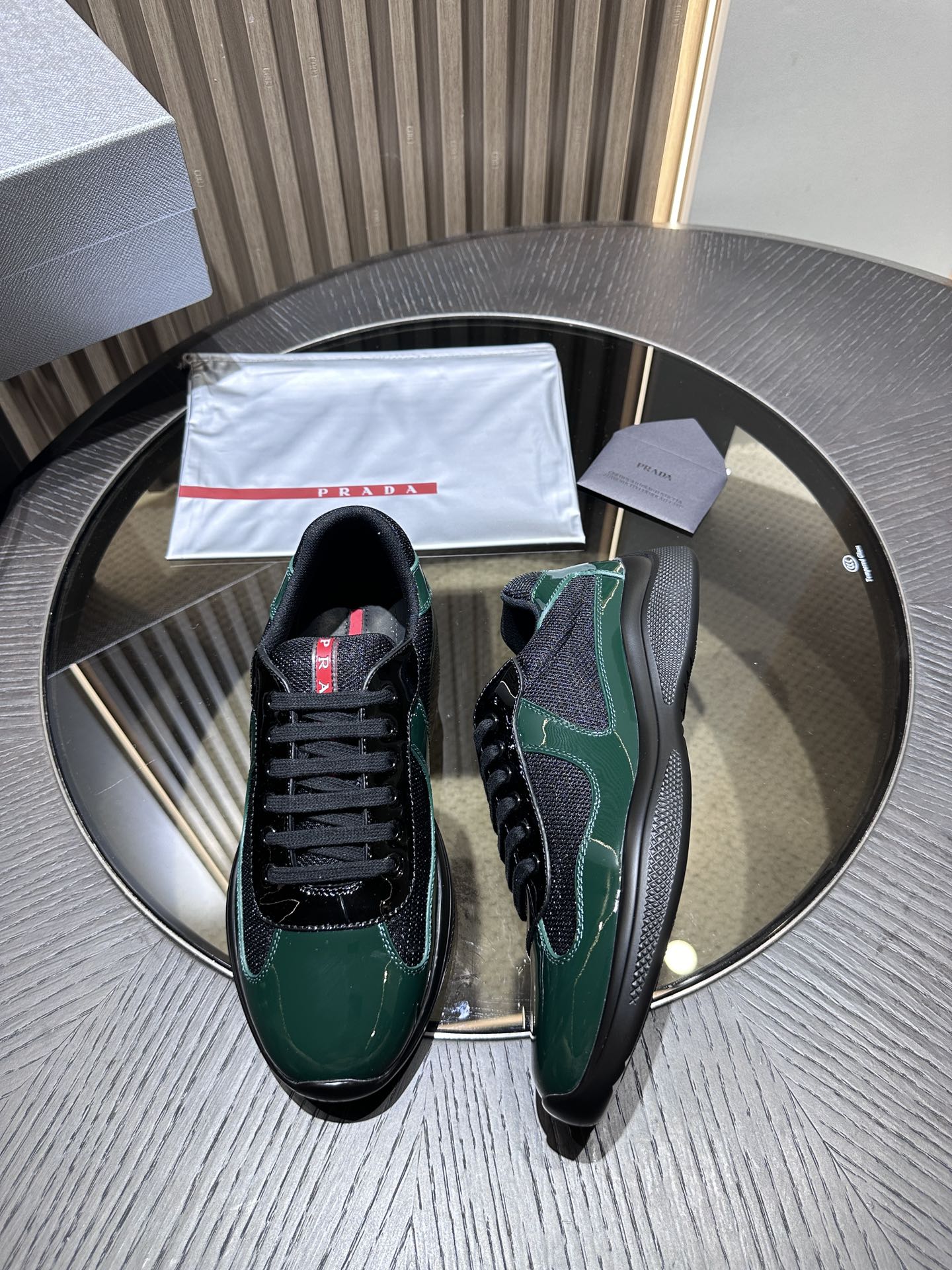 PRADA  Patent Leather  Sneakers Low-Top