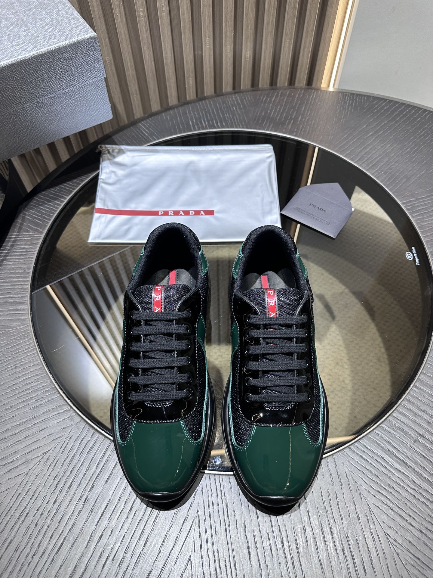 PRADA  Patent Leather  Sneakers Low-Top