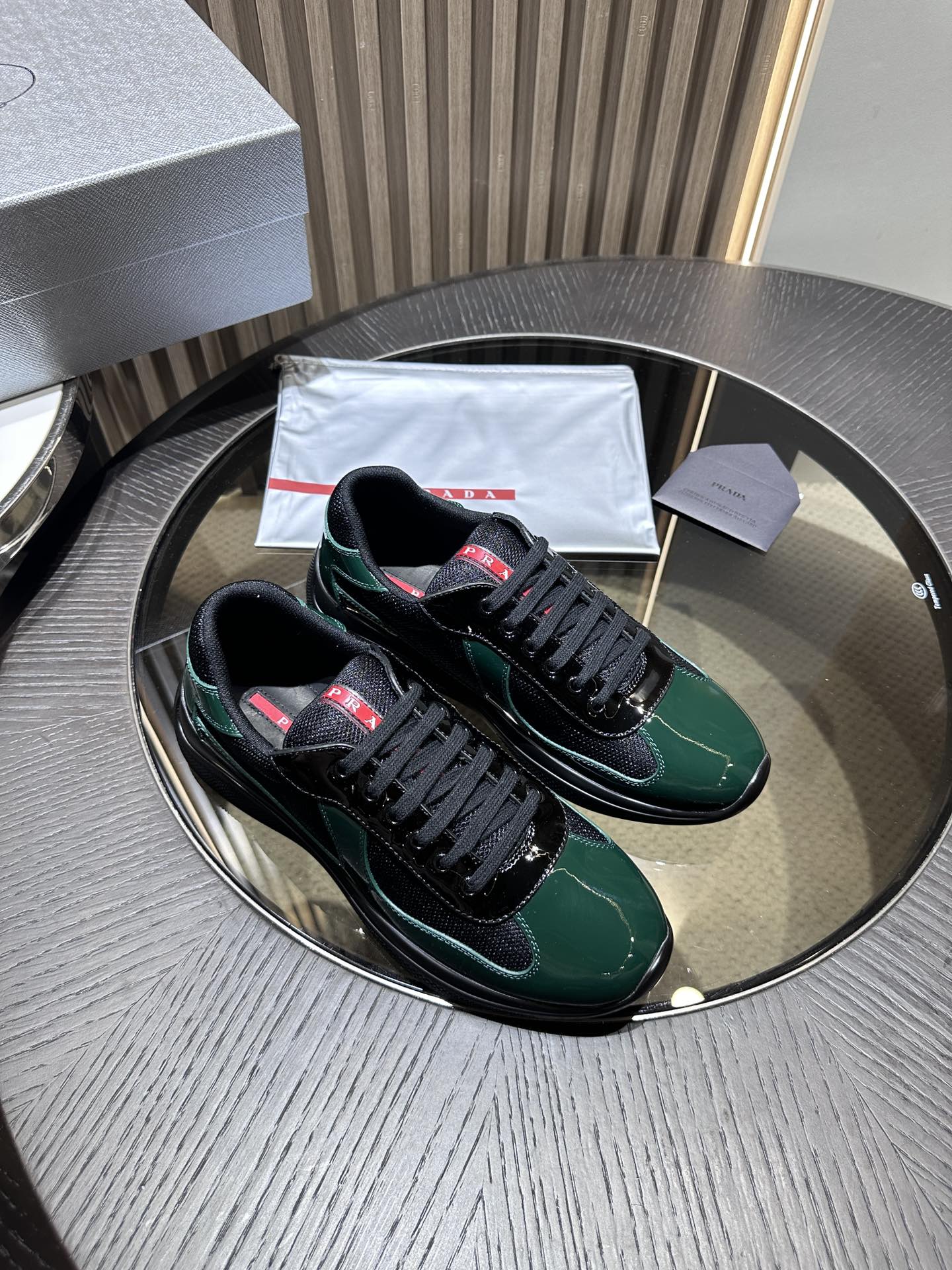 PRADA  Patent Leather  Sneakers Low-Top