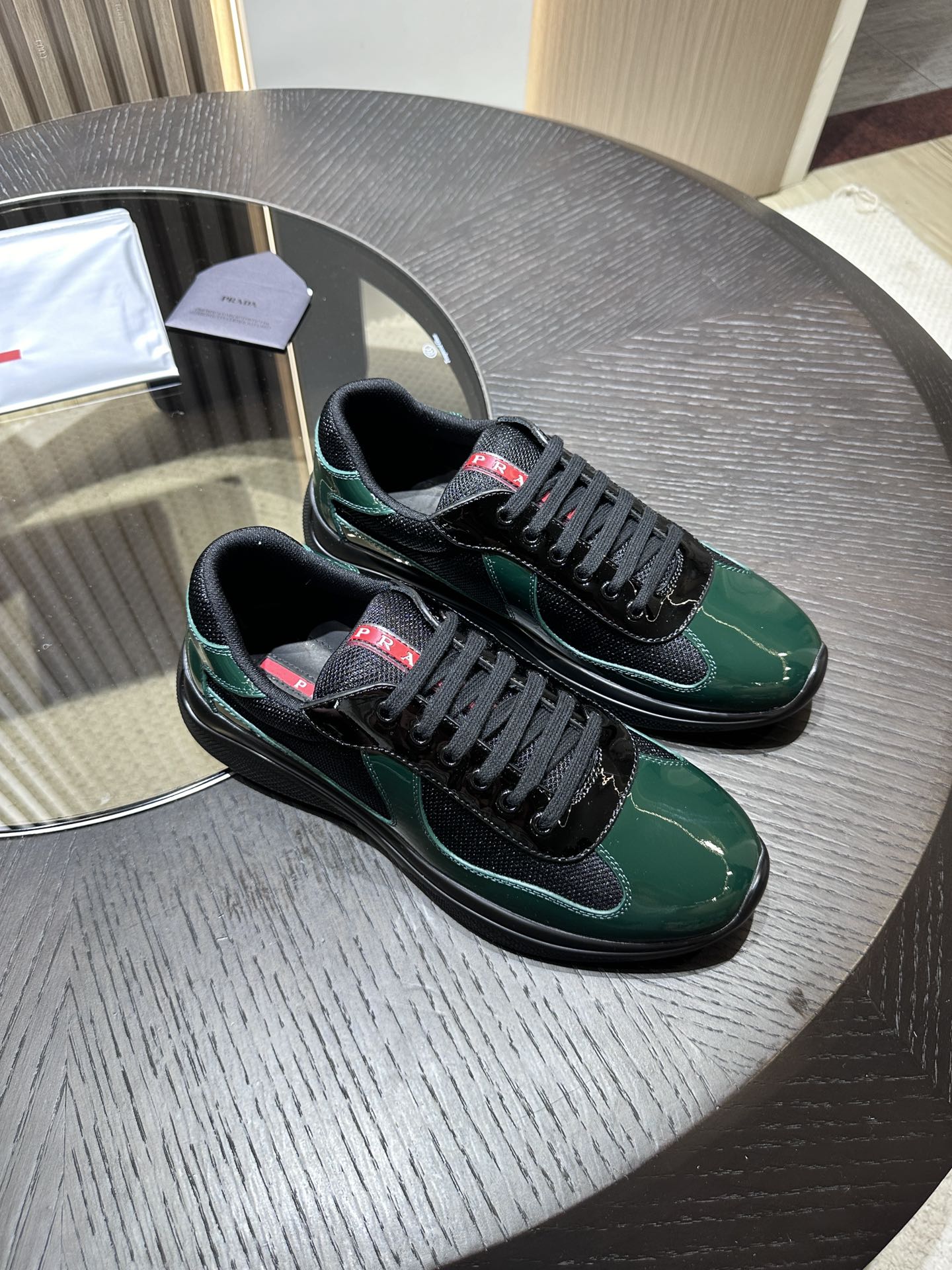 PRADA  Patent Leather  Sneakers Low-Top
