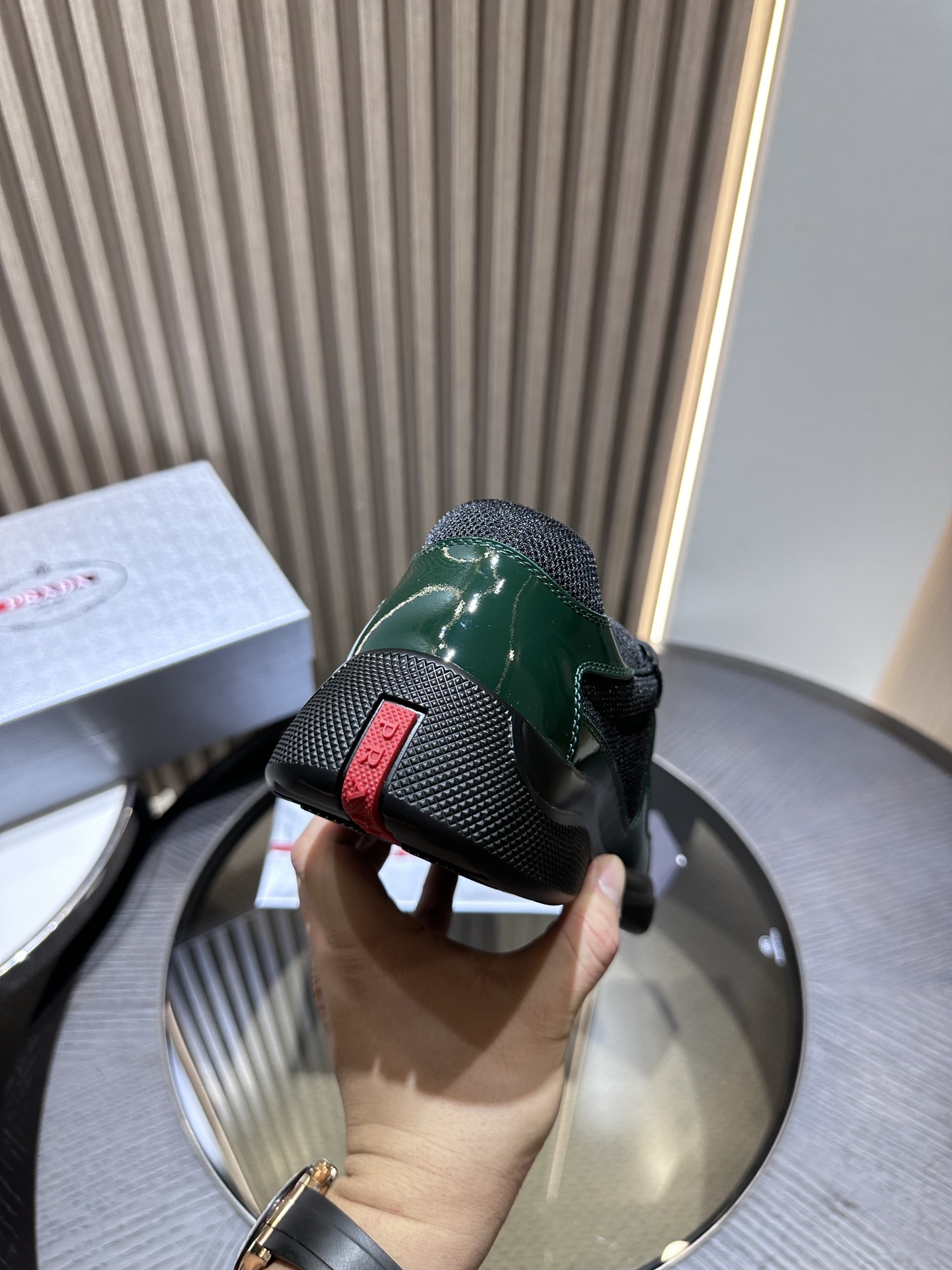 PRADA  Patent Leather  Sneakers Low-Top