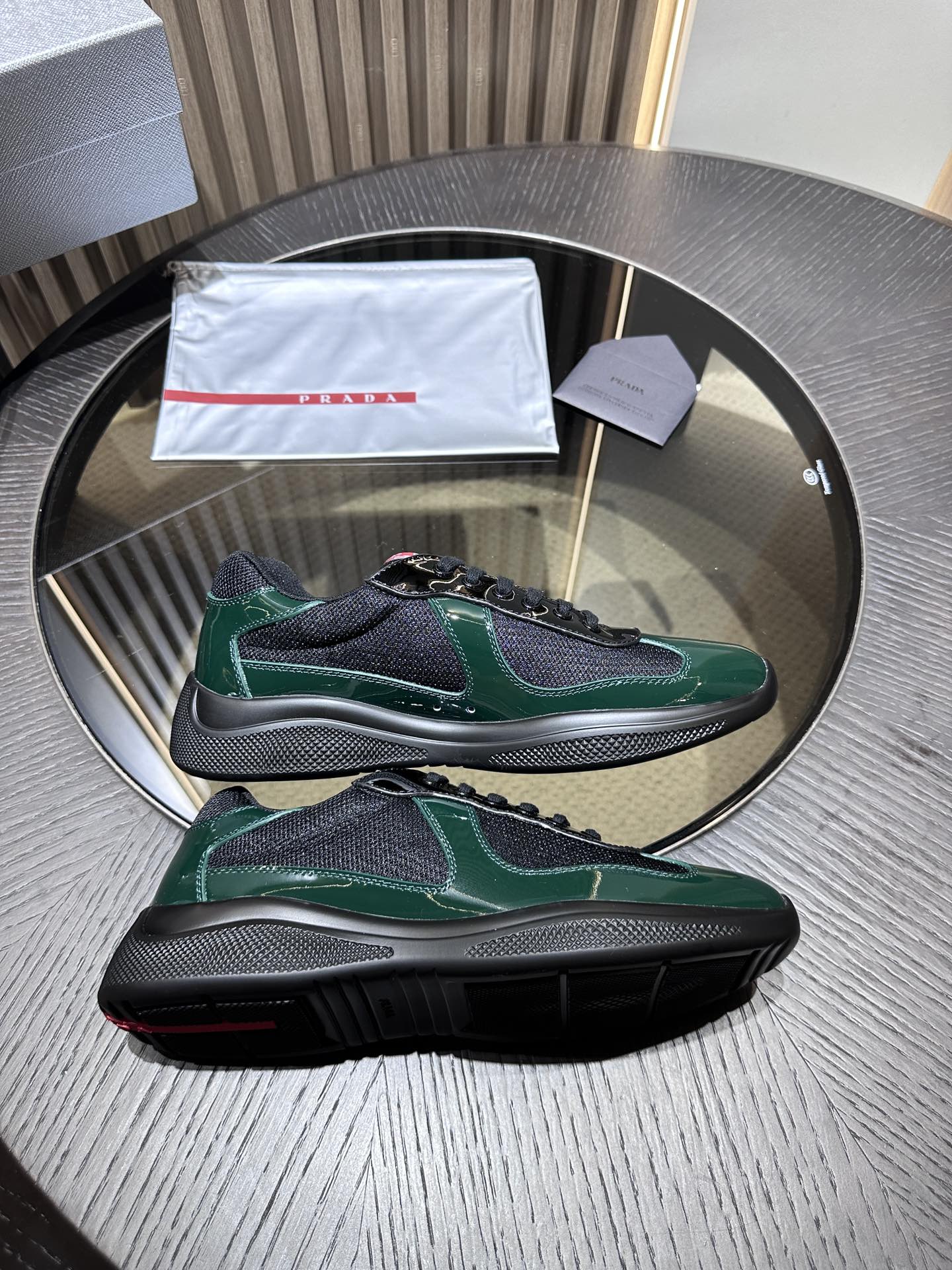PRADA  Patent Leather  Sneakers Low-Top