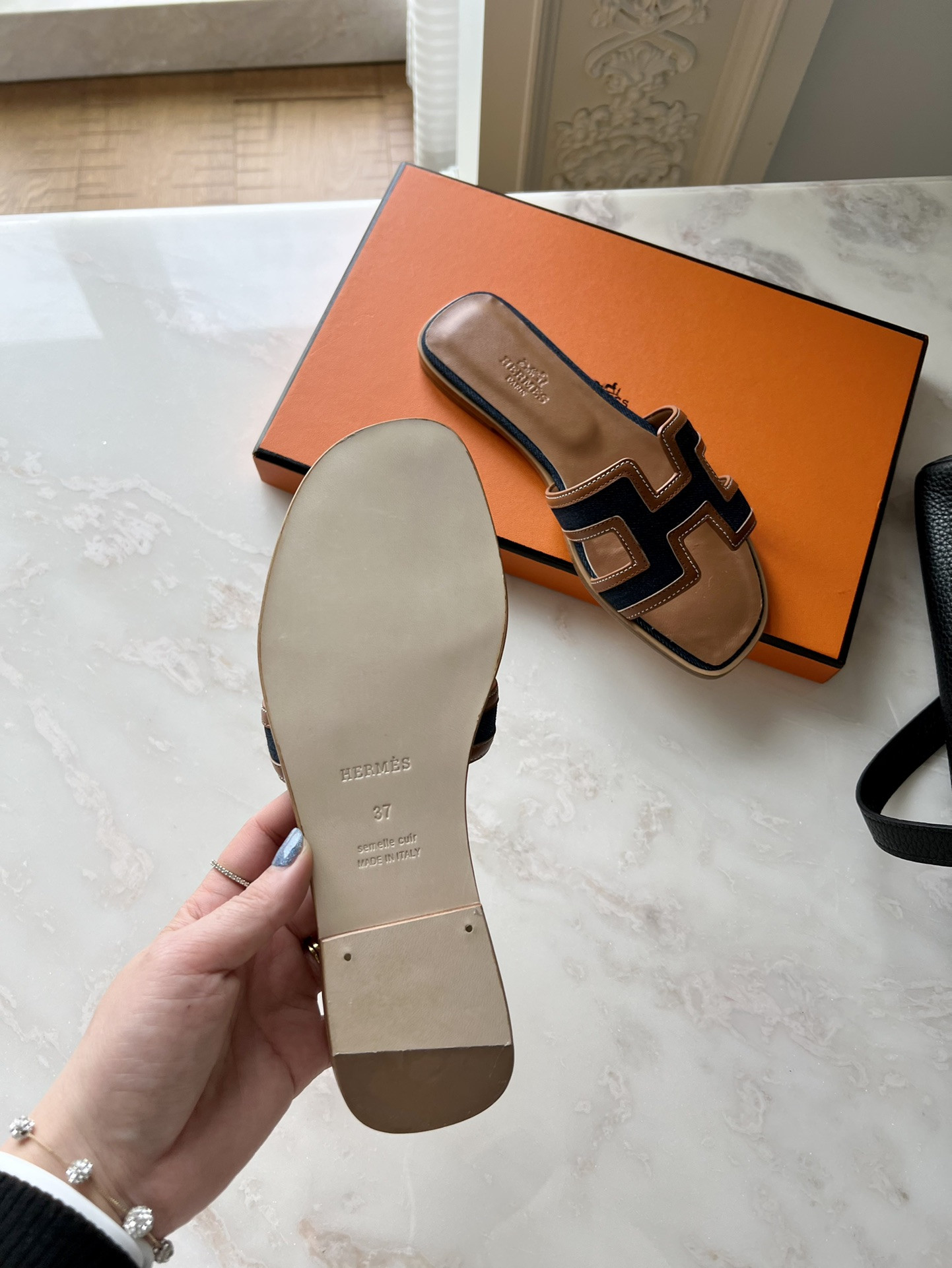Hermes Oran Slippers