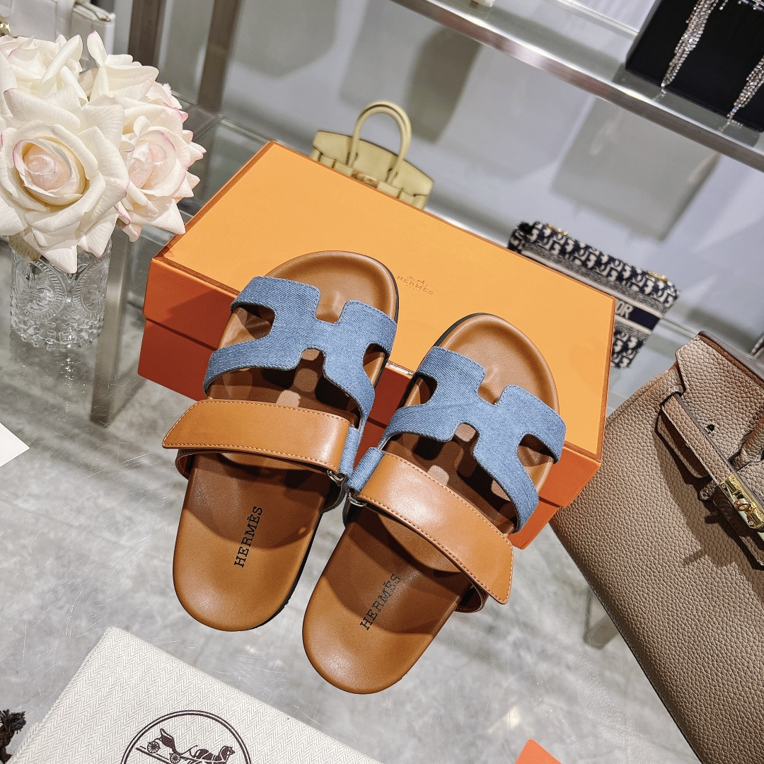 Hermes Chypre Slippers