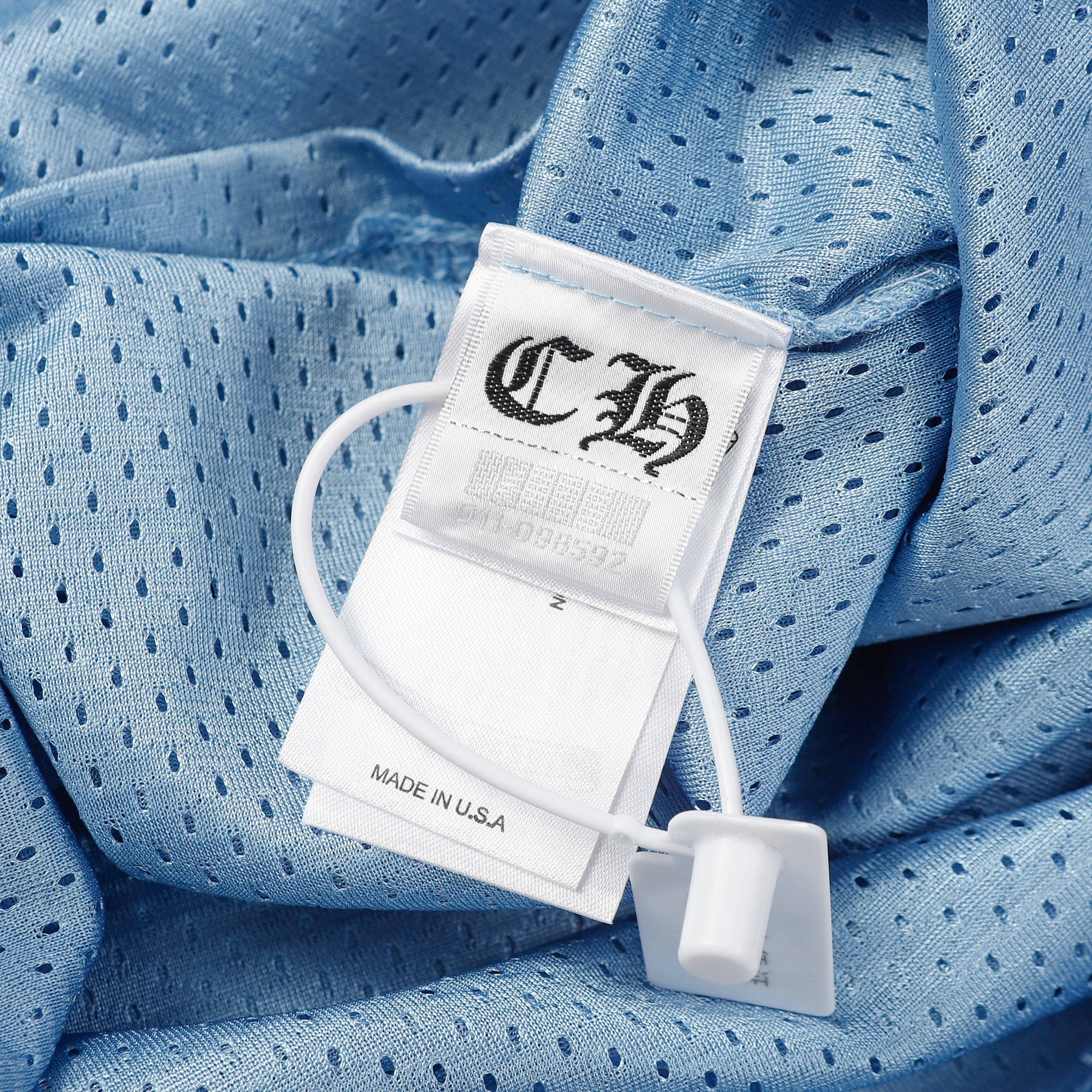 Chrome Hearts Ice Hockey Collection Silver-Plated Floral Sleeve Long Sleeve T-Shirt - Unisex Light Blue