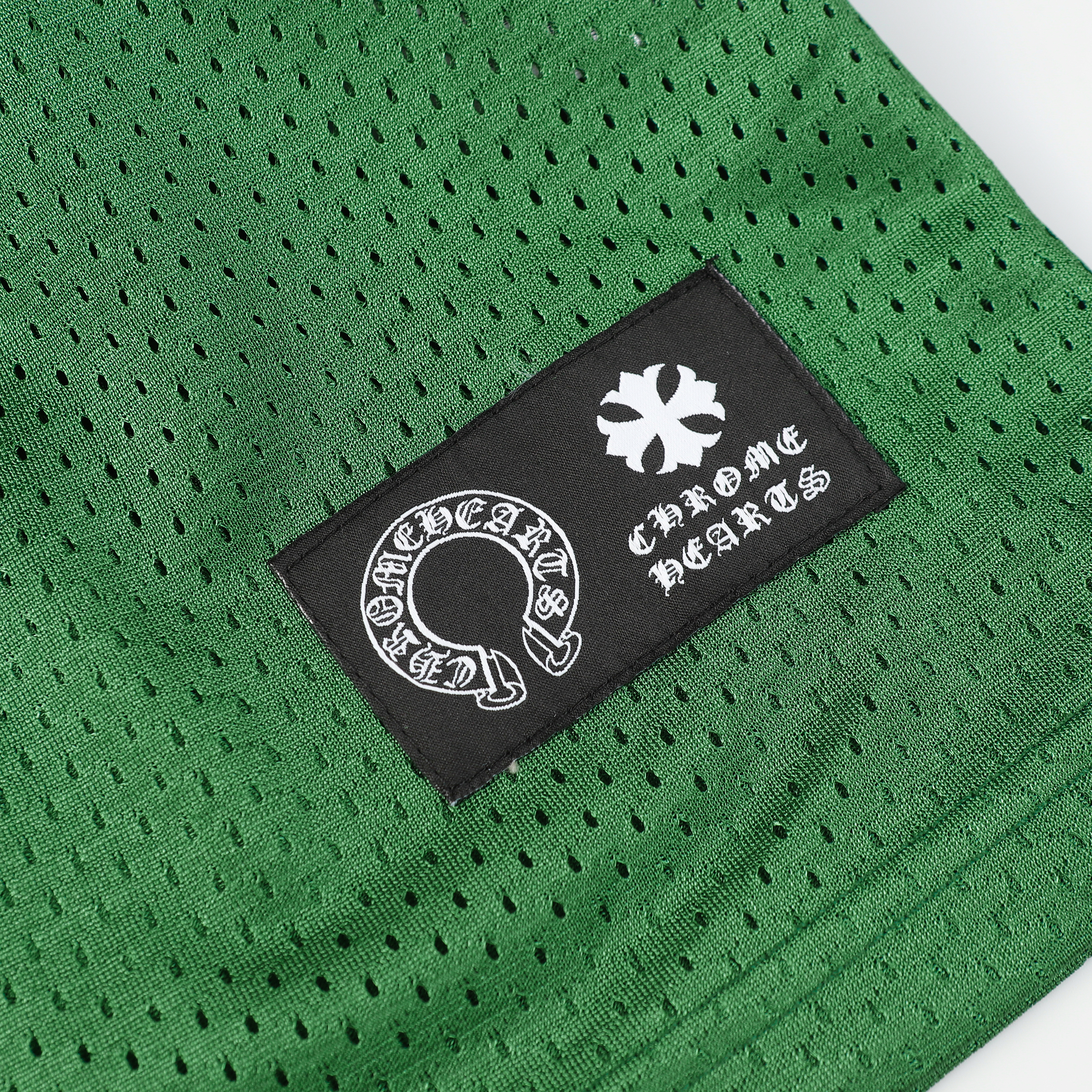 Chrome Hearts Ice Hockey Collection Silver-Plated Floral Sleeve Long Sleeve T-Shirt - Unisex Green