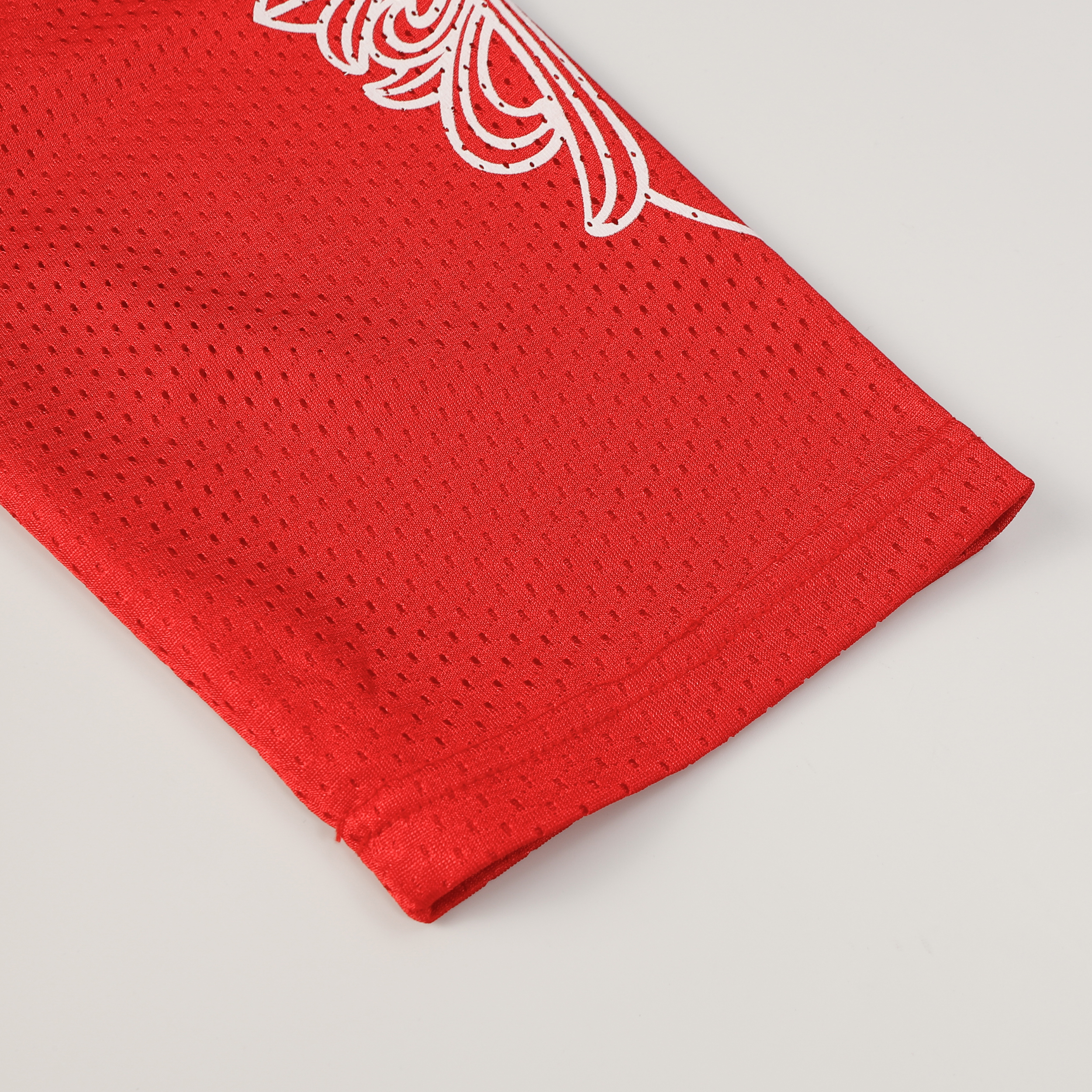 Chrome Hearts Ice Hockey Collection Silver-Plated Floral Sleeve Long Sleeve T-Shirt - Unisex Red