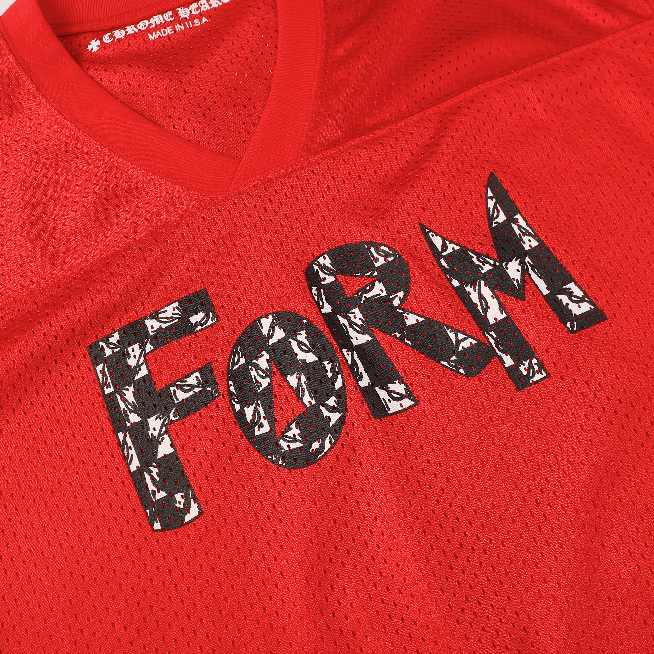 Chrome Hearts Ice Hockey Collection Silver-Plated Floral Sleeve Long Sleeve T-Shirt - Unisex Red