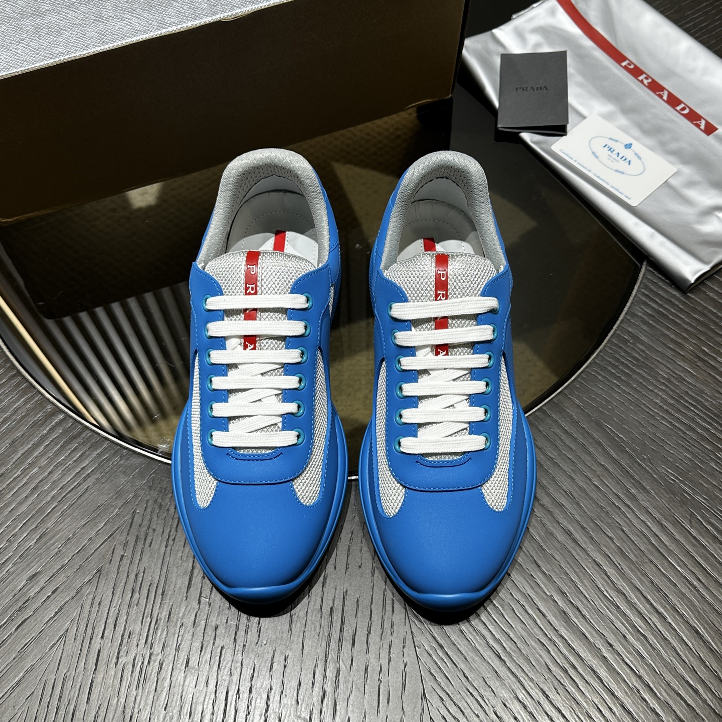 PRADA Unisex Low-Top Lifestyle Sneakers - Blue