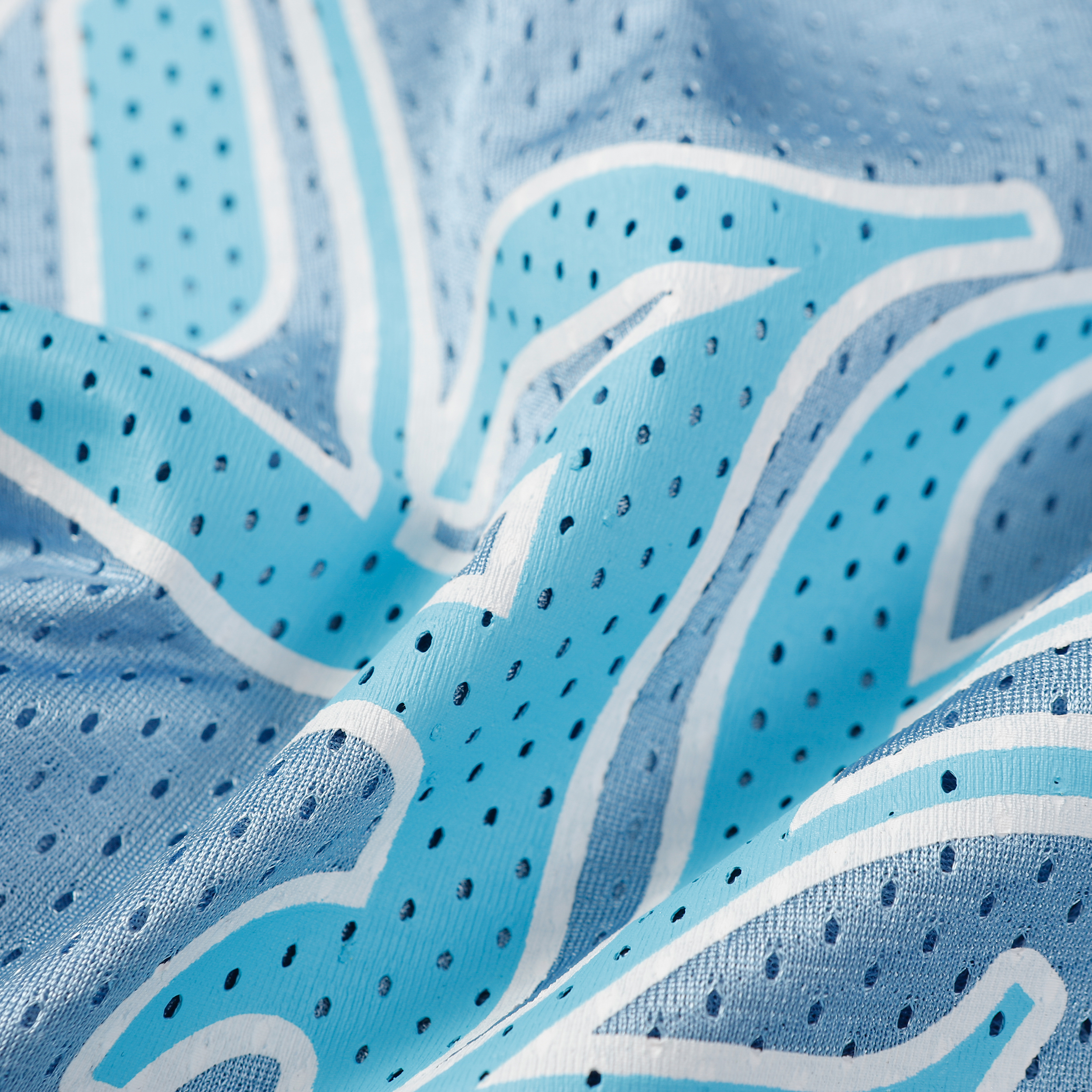 Chrome Hearts Ice Hockey Collection Silver-Plated Floral Sleeve Long Sleeve T-Shirt - Unisex Light Blue