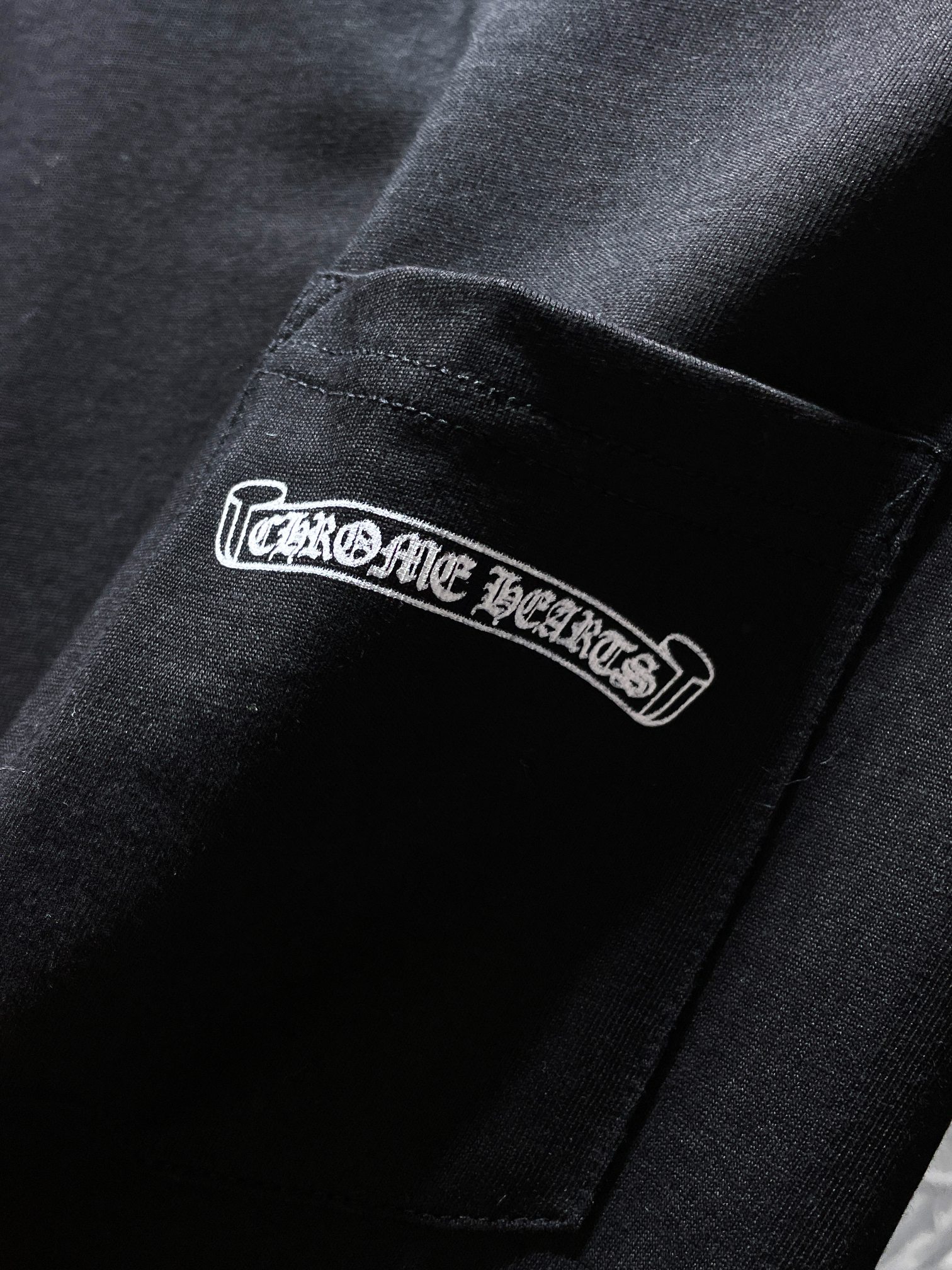 Chrome Hearts SS22 Cross & Letter Print Round Neck Long Sleeve T-Shirt - Unisex Black