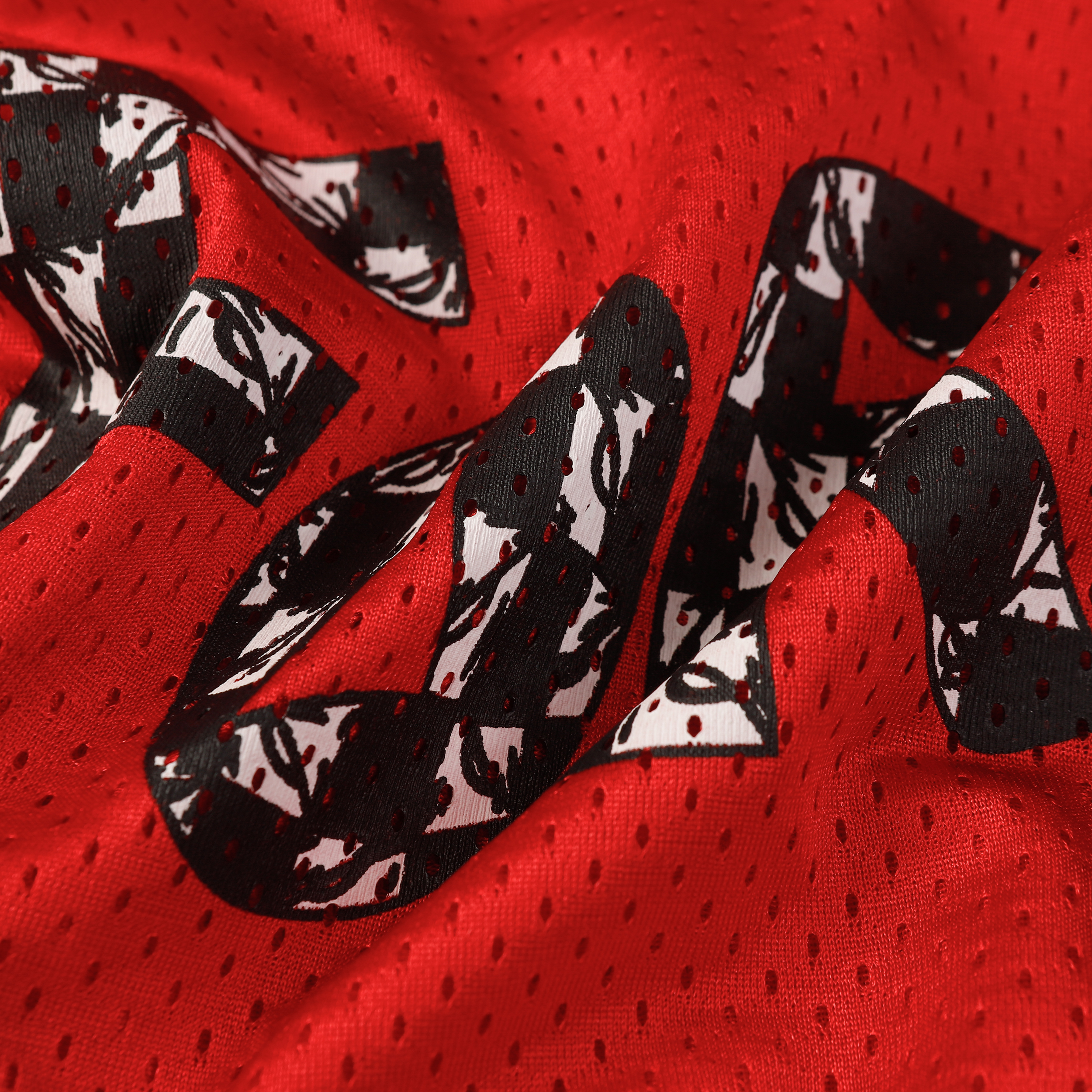 Chrome Hearts Ice Hockey Collection Silver-Plated Floral Sleeve Long Sleeve T-Shirt - Unisex Red