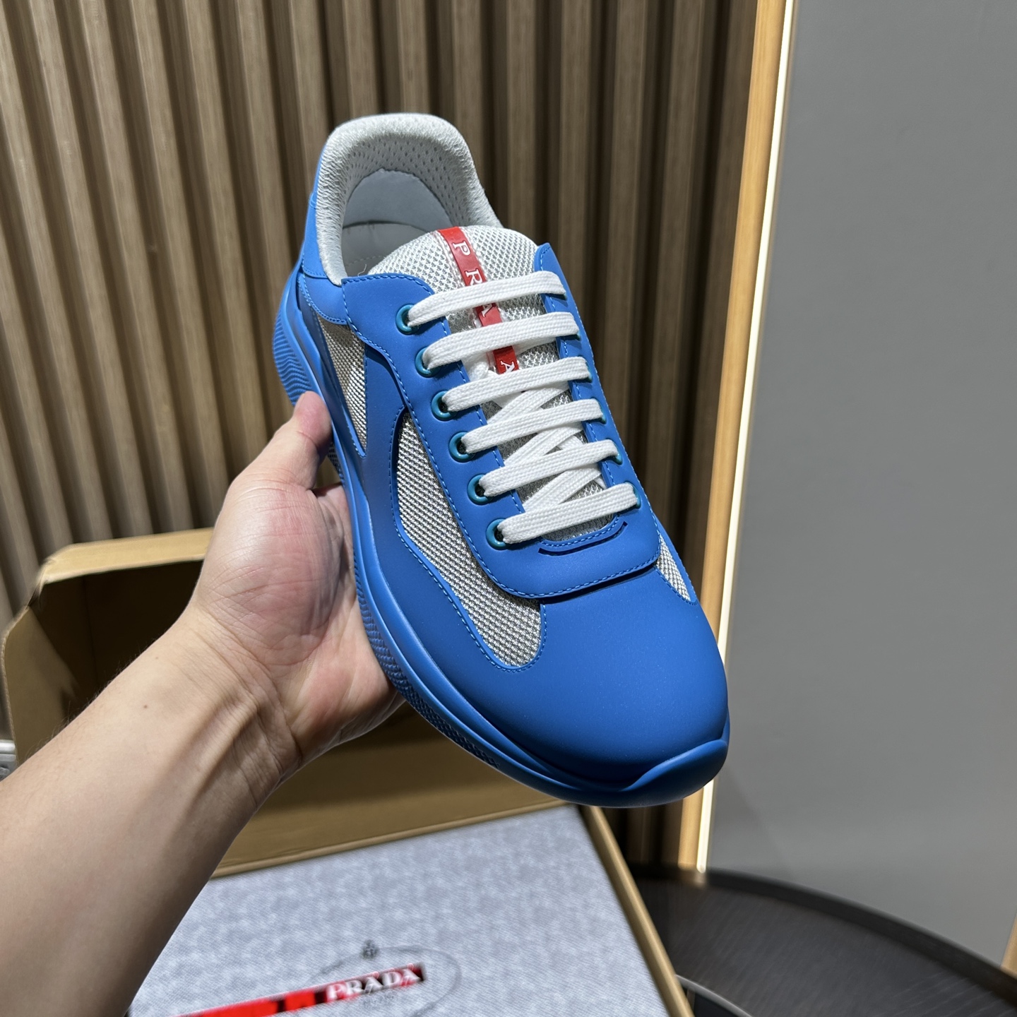 PRADA Unisex Low-Top Lifestyle Sneakers - Blue