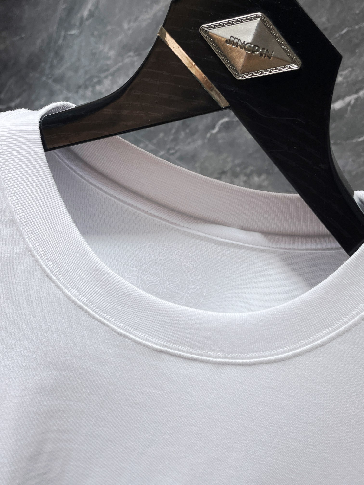 Chrome Hearts SS22 Cross & Letter Print Round Neck Long Sleeve T-Shirt - Unisex WHite