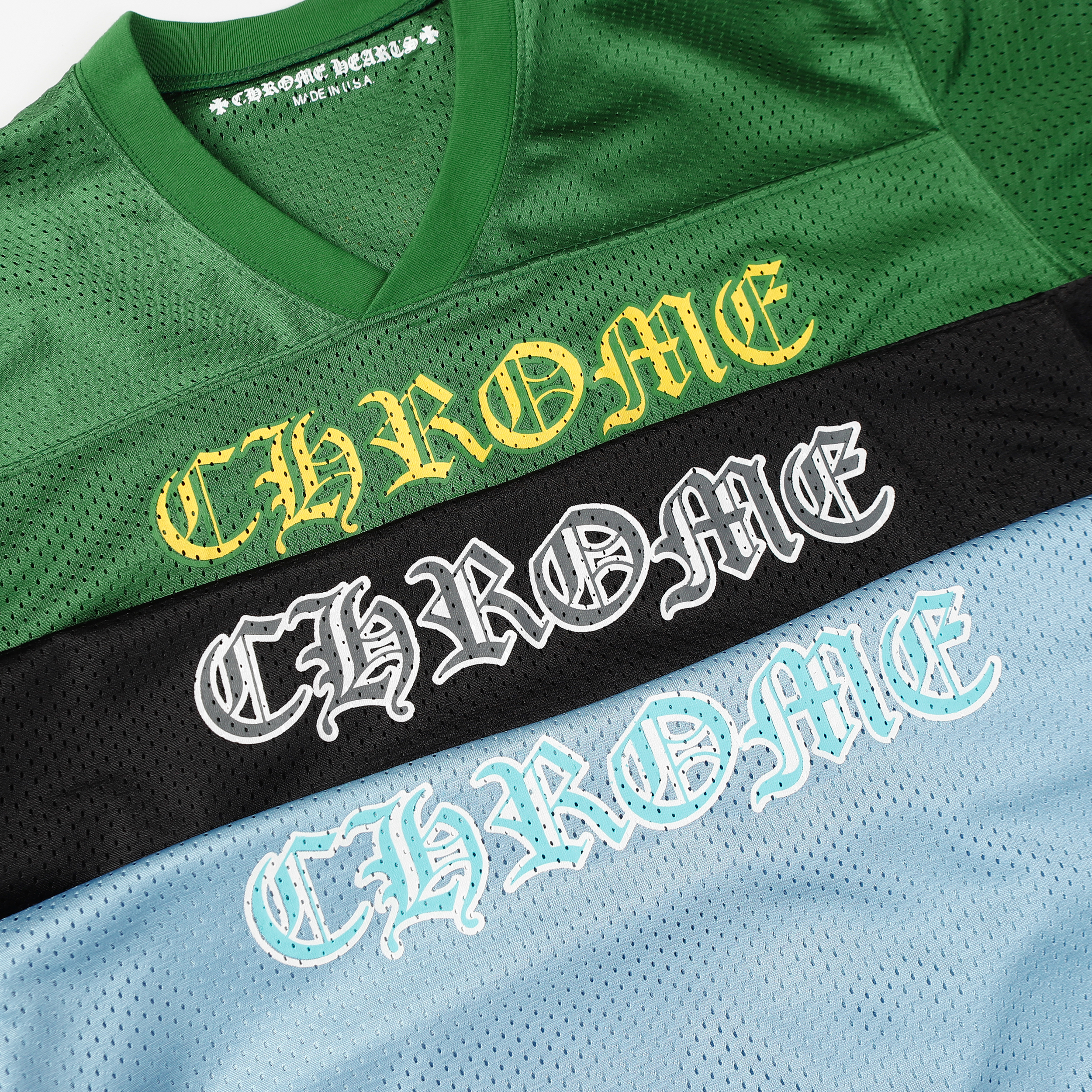 Chrome Hearts Ice Hockey Collection Silver-Plated Floral Sleeve Long Sleeve T-Shirt - Unisex Green