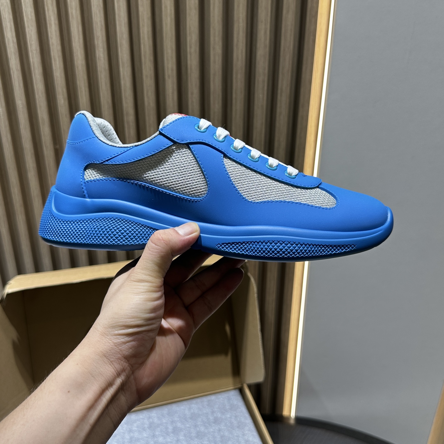 PRADA Unisex Low-Top Lifestyle Sneakers - Blue