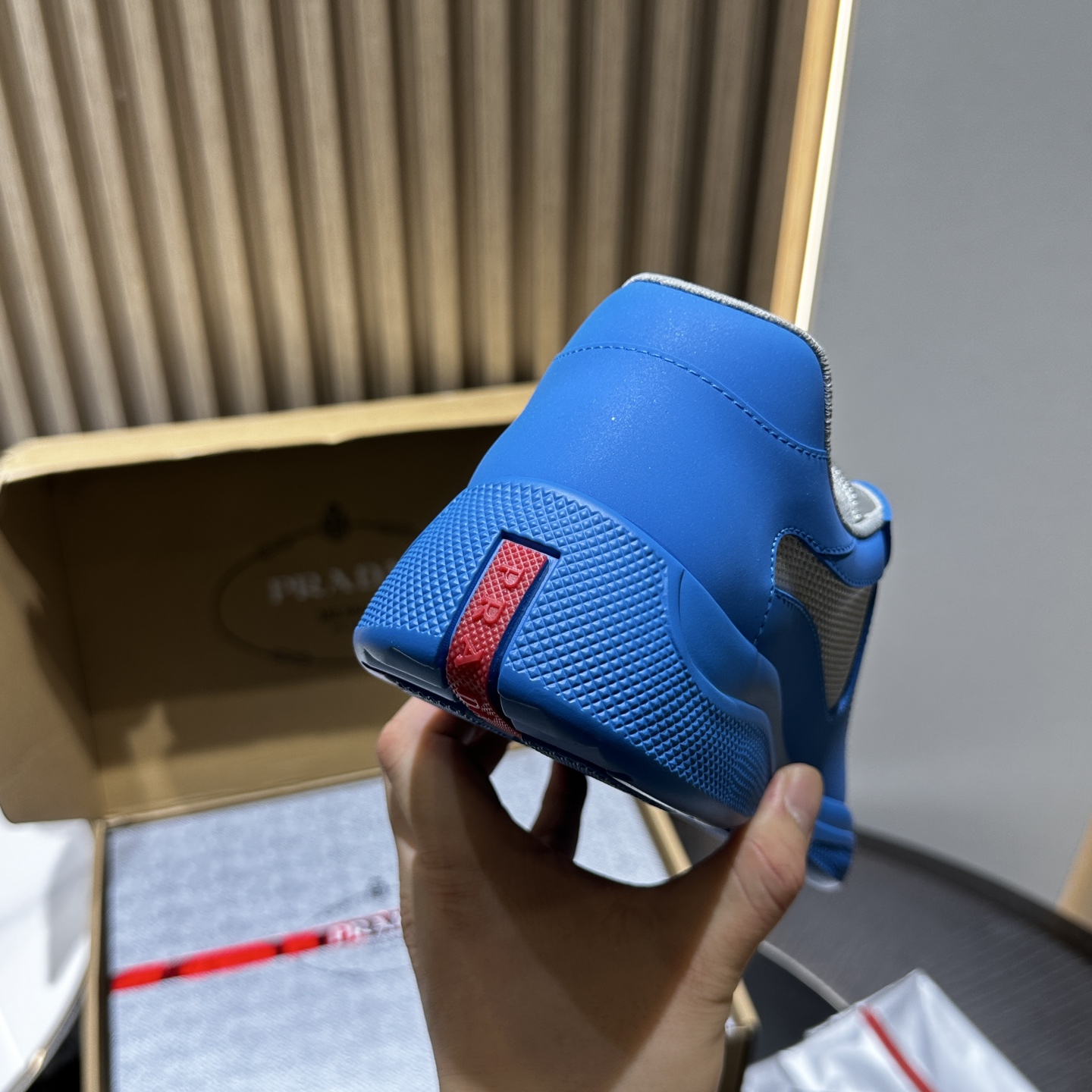 PRADA Unisex Low-Top Lifestyle Sneakers - Blue