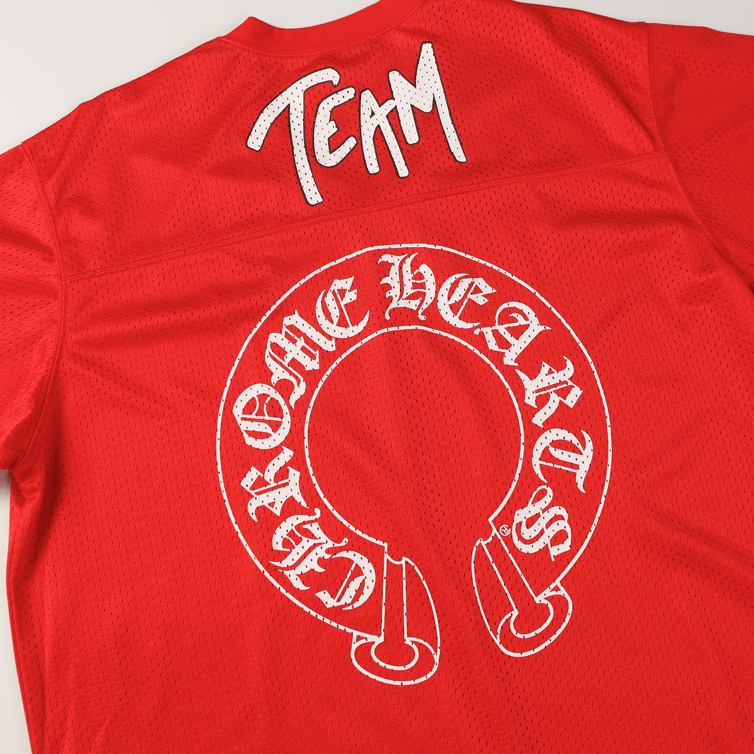 Chrome Hearts Ice Hockey Collection Silver-Plated Floral Sleeve Long Sleeve T-Shirt - Unisex Red